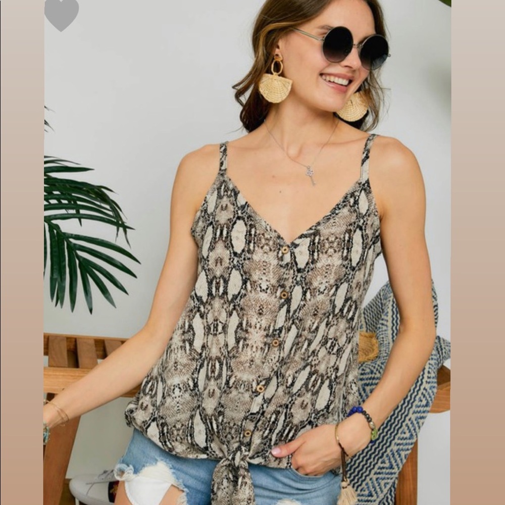 Snake skin tank top